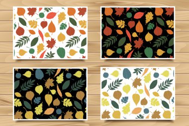 Renkli sonbahar yaprakları..