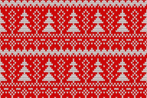 Seamless knitted pattern. — Stock Vector