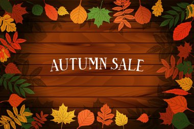 Sonbahar Satılık. Vektör afiş