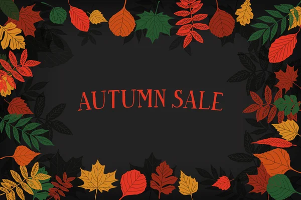 Autumn sale. Vector banner — Stock Vector