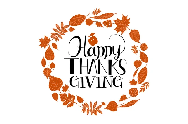 Happy Thanksgiving Day logotype, — Stock Vector