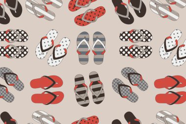 plaj terlikleri renkli kesintisiz arka plan