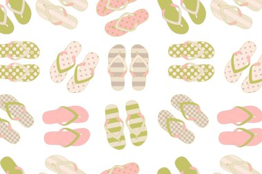 plaj terlikleri renkli kesintisiz arka plan