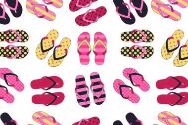 plaj terlikleri renkli kesintisiz arka plan