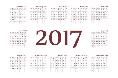 Takvim - vektör çizim