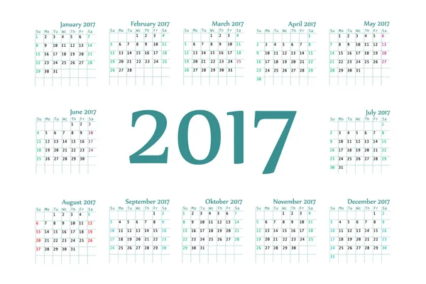 Kalender - Vektorillustration — Stockvektor