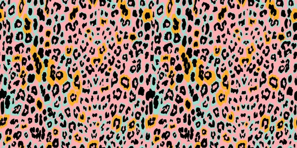Seamless Pink Leopard Texture Pattern Vector Illustration — Stock Vector