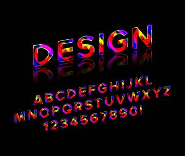 Gölge ile Geometrik yazı tipi Modern spor tasarımı Futuristik harfler ve sayılar Vektör abc