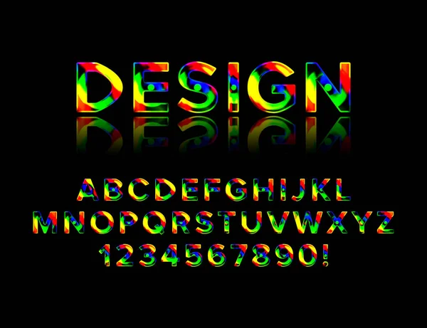 Geometrisch Lettertype Met Schaduw Modern Sportontwerp Futuristische Letters Cijfers Vector — Stockvector