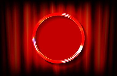 Yuvarlak logoti arka planı. Vektör illüstrasyonu