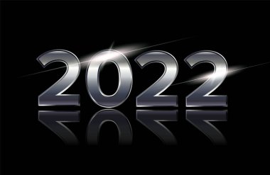 Mutlu yıllar 2022 Tasarım. Vektör illüstrasyonu