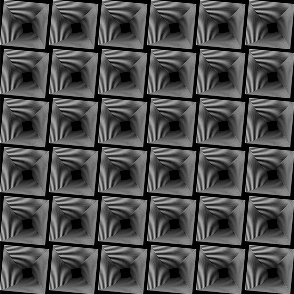 Illusion optique noir et blanc. — Image vectorielle