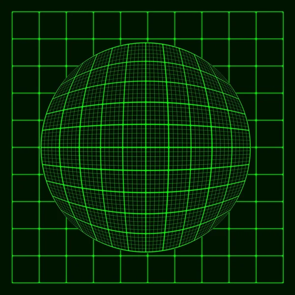 Abstracte gloeiende raster op donkere achtergrond. — Stockvector