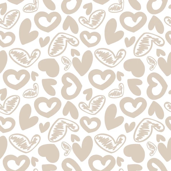 Leuke naadloze vintage liefde hart achtergrond in. mooie kleuren. — Stockvector