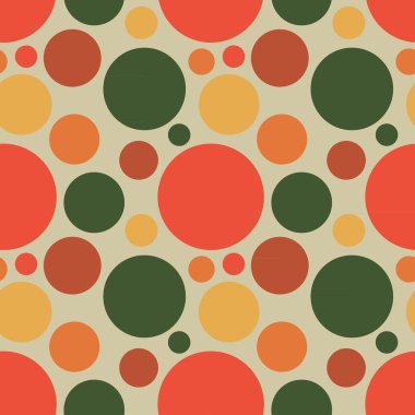 vektör kumaş daireler soyut Dikişsiz desen arka plan