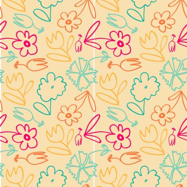 vektörsüz çiçek deseni arkaplanı