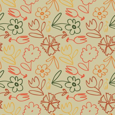 vektörsüz çiçek deseni arkaplanı
