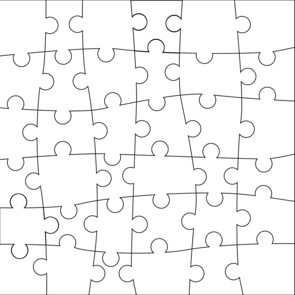 Puzzel sjabloon. — Stockvector