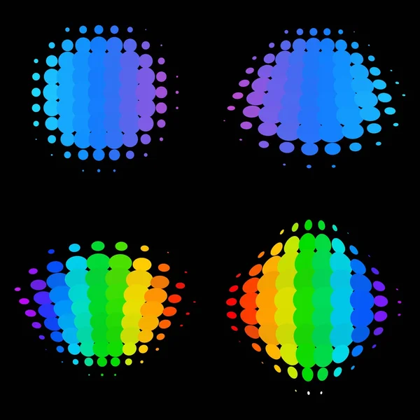 Ensemble de milieux de demi-tons plats modernes — Image vectorielle