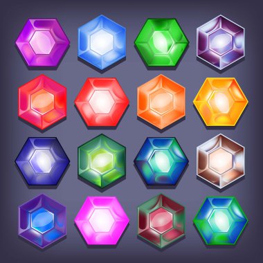 renkli parlak mücevher dizi vektör.