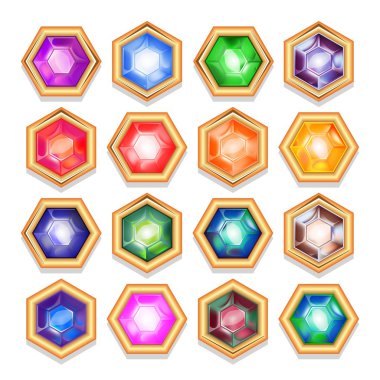 renkli parlak mücevher dizi vektör.