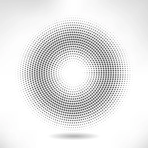 Silver circle of halftone — Stock Vector