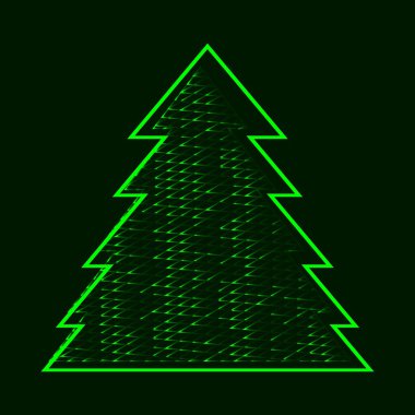 Yılbaşı ağacı. vektör illüstrasyonu