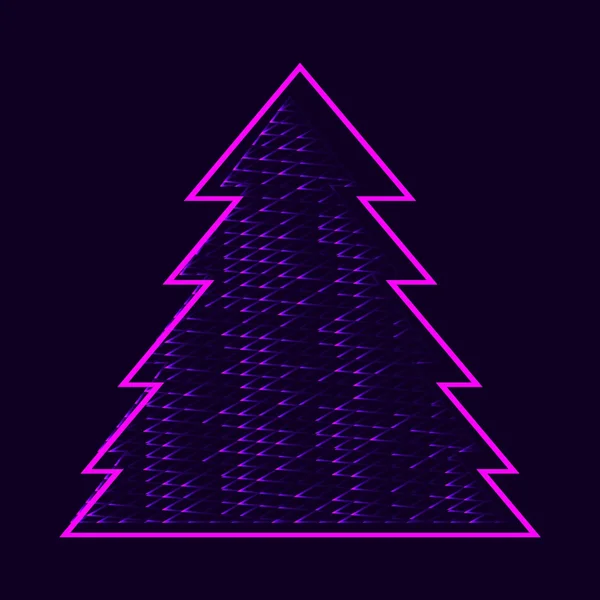 Kerstboom. vectorillustratie — Stockvector