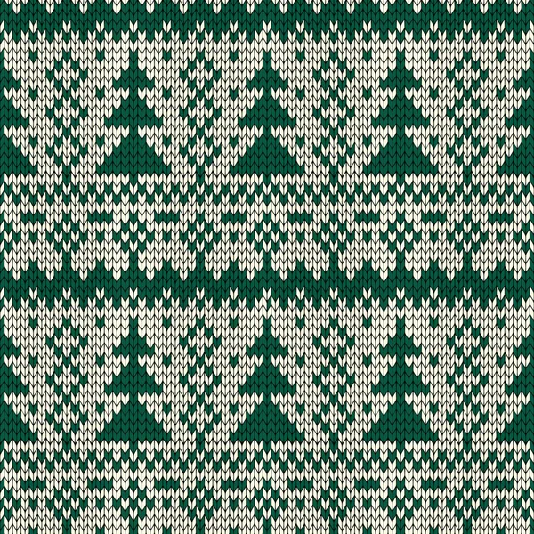 Christmas seamless knitted background. — Stock Vector