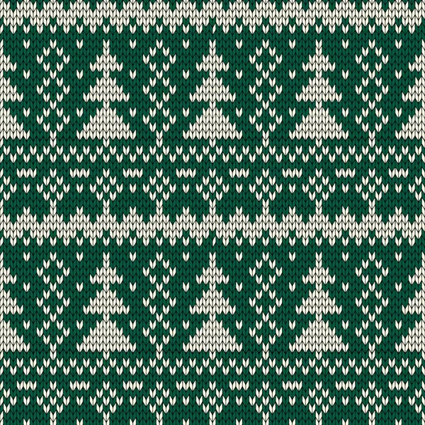 Christmas seamless knitted background. — Stock Vector