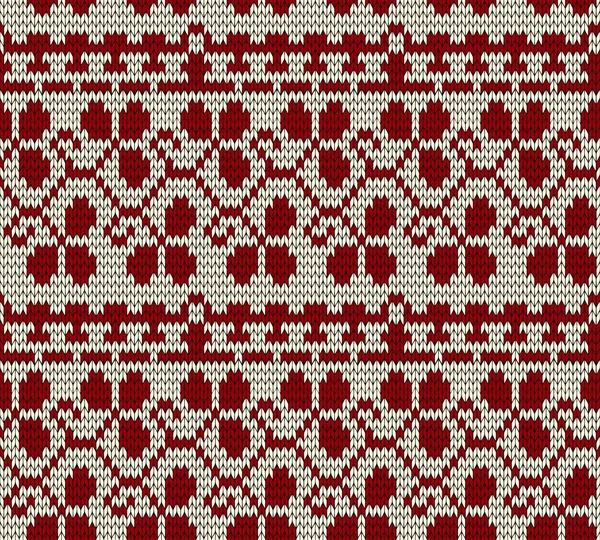 Noël fond tricoté sans couture . — Image vectorielle