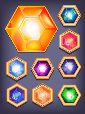 renkli parlak mücevher dizi vektör.