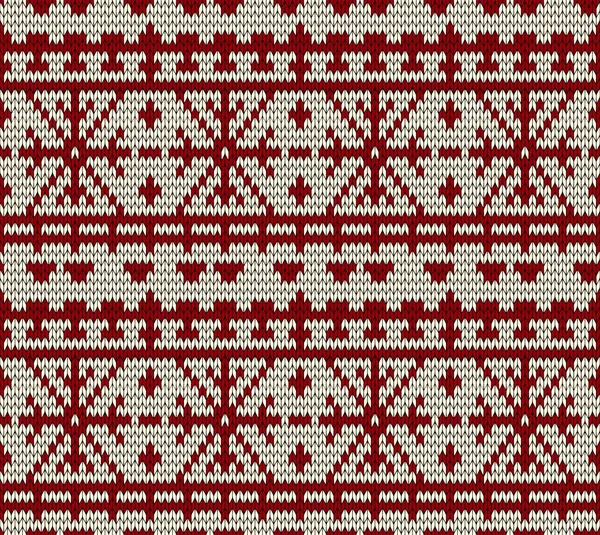 Christmas seamless knitted background. — Stock Vector