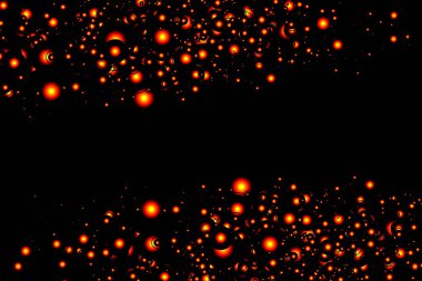 siyah bir arka plan üzerinde parlayan kırmızı ışıklar