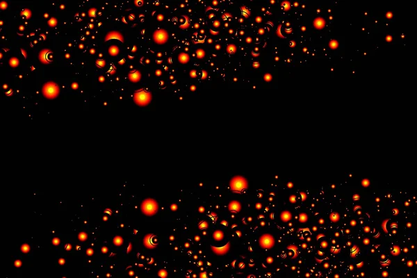 Lumières rouges incandescentes sur fond noir — Image vectorielle