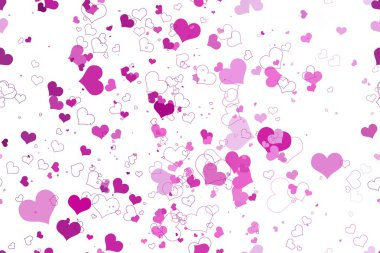 Retro Sevgililer günü kalpleri ile seamless modeli