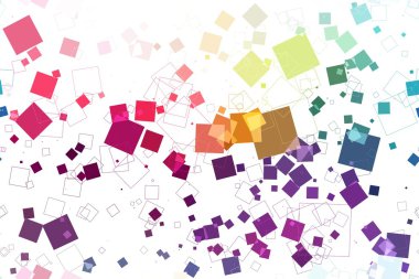 Beyaz bir arka plan üzerinde kareler seamless modeli