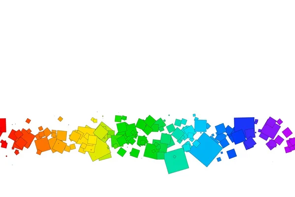 Quadrados coloridos sobre um fundo branco — Vetor de Stock