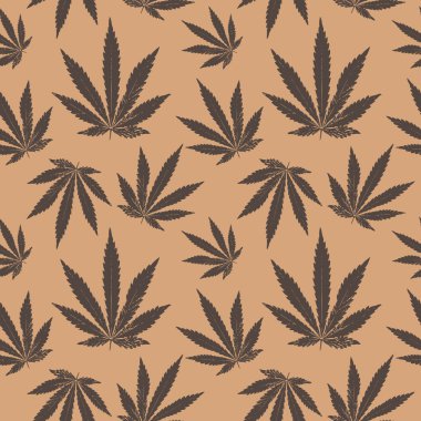 Esrar yaprağının vektörsüz deseni