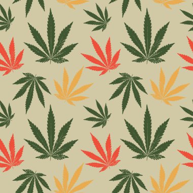 Esrar yaprağının vektörsüz deseni