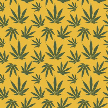 Esrar yaprağının vektörsüz deseni