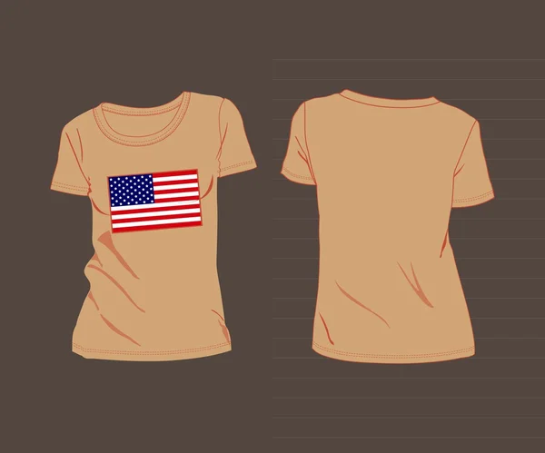 USA bandery t-shirt — Wektor stockowy