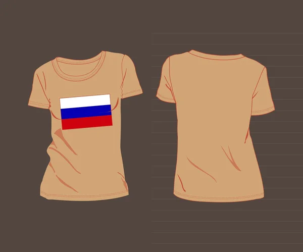 T-shirt με τη σημαία της Ρωσίας — Διανυσματικό Αρχείο