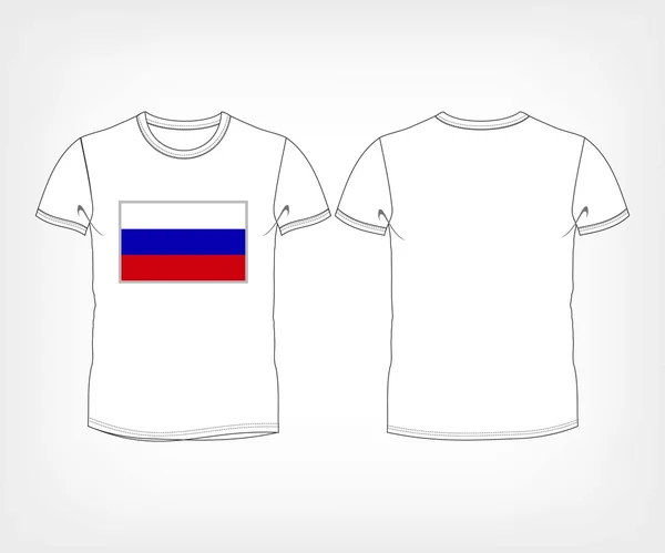 俄罗斯国旗 t 恤 — 图库矢量图片