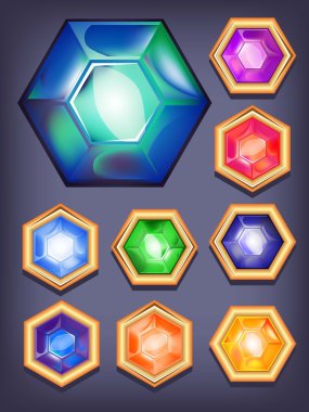 renkli parlak mücevher dizi vektör.