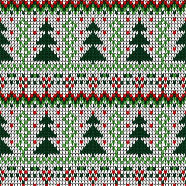 color knitted Christmas seamless pattern clipart