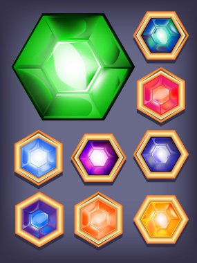 renkli parlak mücevher dizi vektör.