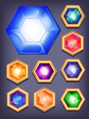 renkli parlak mücevher dizi vektör.