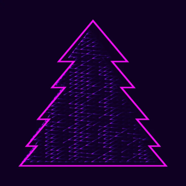 Christmas tree. Vector Illustration — Stock Vector