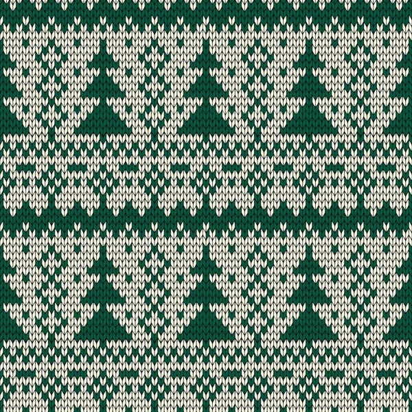 Christmas seamless knitted background. — Stock Vector